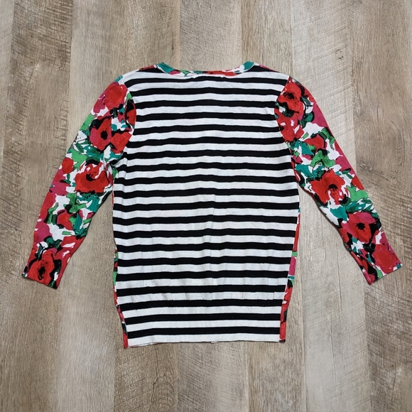 August Silk Red Roses Lightweight Cardigan Sweater - Picture 5 of 10